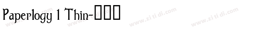 Paperlogy 1 Thin字体转换
